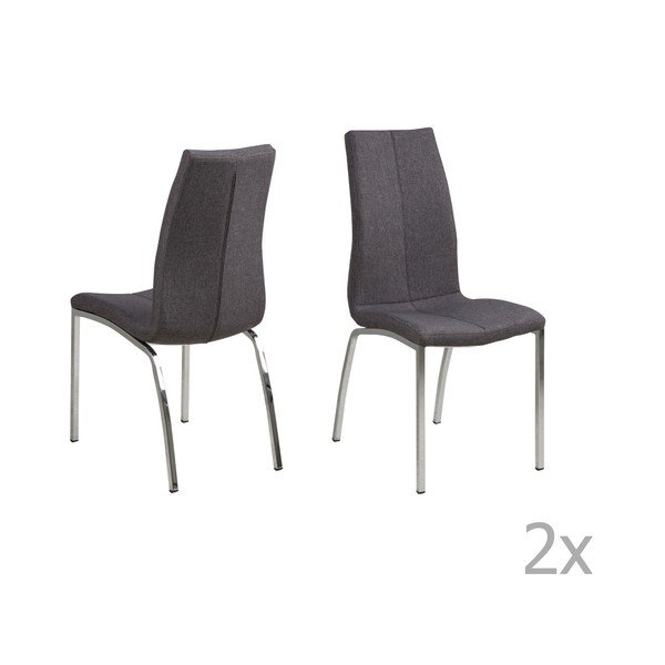 Set di 4 sedie da pranzo grigie Asama - Actona