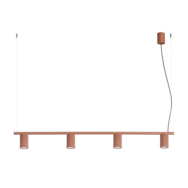 Lampadario color mattone in alluminio Gleam – Sollux