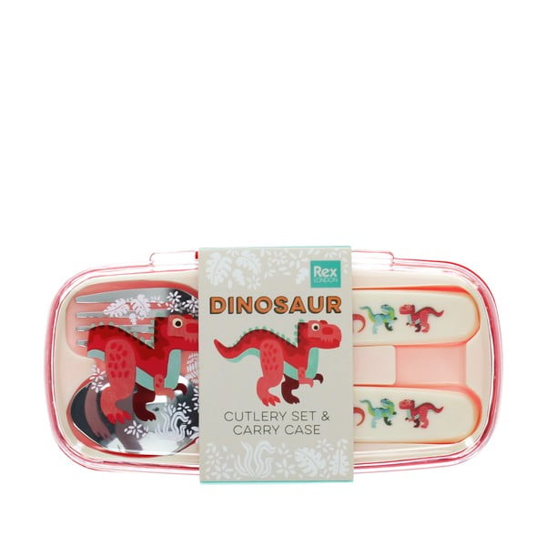 Posate per bambini in acciaio inox 2 pz Baby Dinos – Rex London-image-2