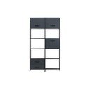 Scaffale in legno nero con 4 cassetti Legacy - BePureHome