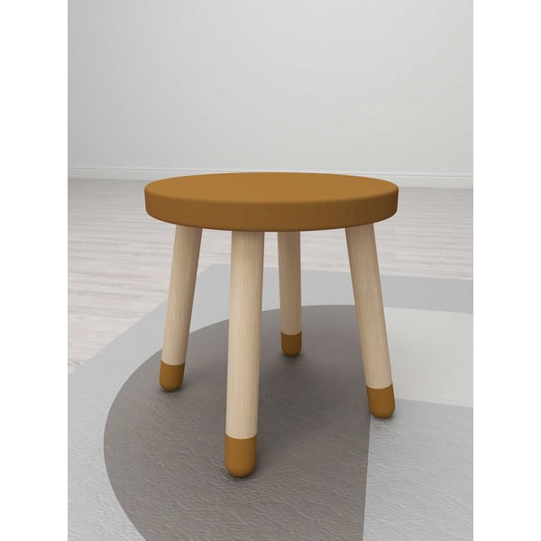 Sgabello per bambini senape , ø 30 cm Dots - Flexa-image-1
