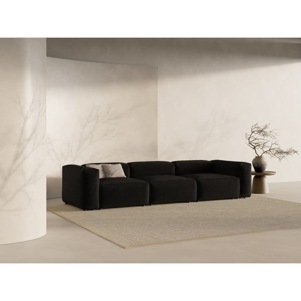 Divano nero 364 cm Bergamo – Cosmopolitan Design-image-1