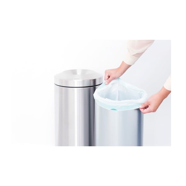 Bidone in acciaio argento opaco 30 l Flame Guard - Brabantia-image-2