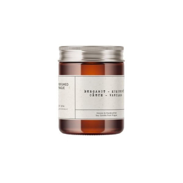 Candela in cera di soia profumata tempo di combustione 40 h #32 Bergamot, Coconut, Vanilla – Perfumed Prague-image-4