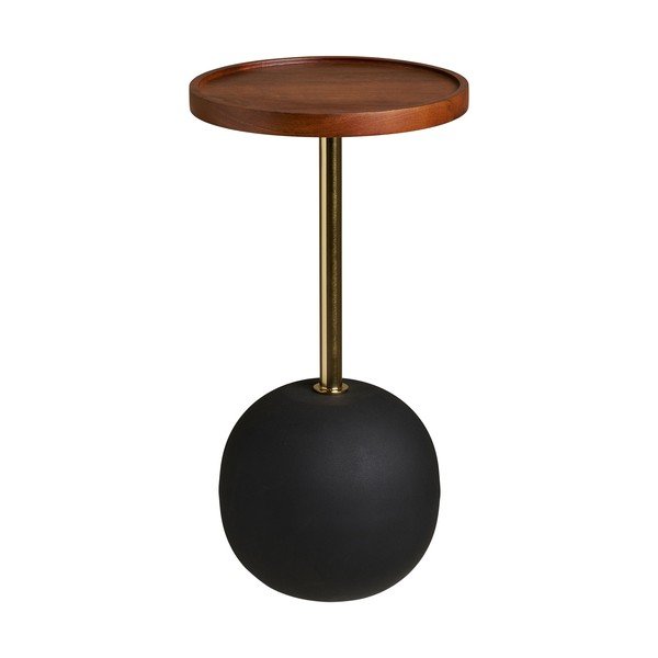 Tavolino rotondo con piano in legno di mango ø 30 cm Sirone – House Nordic-image-2