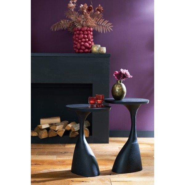 Tavolo rotondo in metallo 33x40 cm Macau - Light & Living-image-1