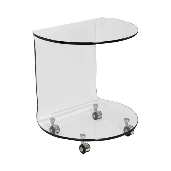 Tavolo contenitore in vetro su ruote Semplice - Evergreen House