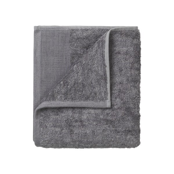 Set di 4 asciugamani in cotone grigio scuro, 30 x 30 cm - Blomus