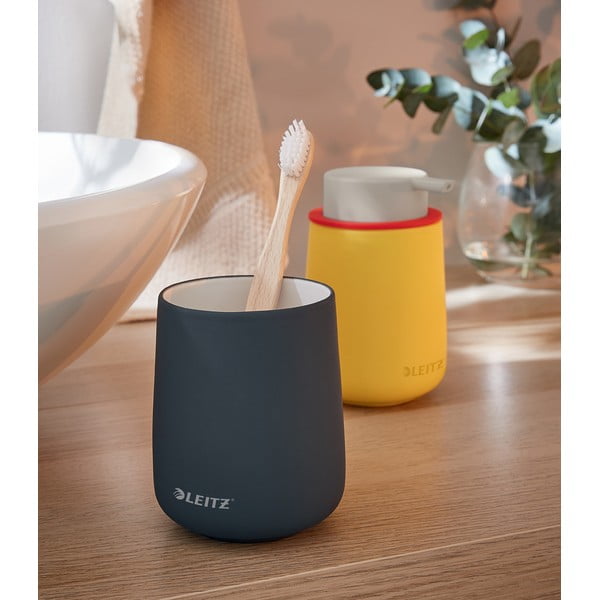 Distributore di sapone in ceramica giallo Cosy - Leitz-image-3