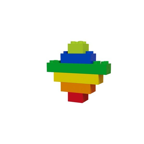 Set di blocchi da costruzione per la pista di palline Rainbow, 120 pezzi Blocks - Hubelino-image-1