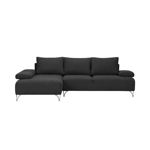 Tmavě šedá rohová rozkládací pohovka Windsor & Co Sofas Virgo, levý roh