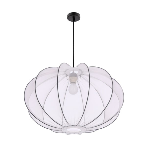 Lampadario bianco con paralume in tessuto ø 60 cm Mellow – Candellux Lighting-image-4