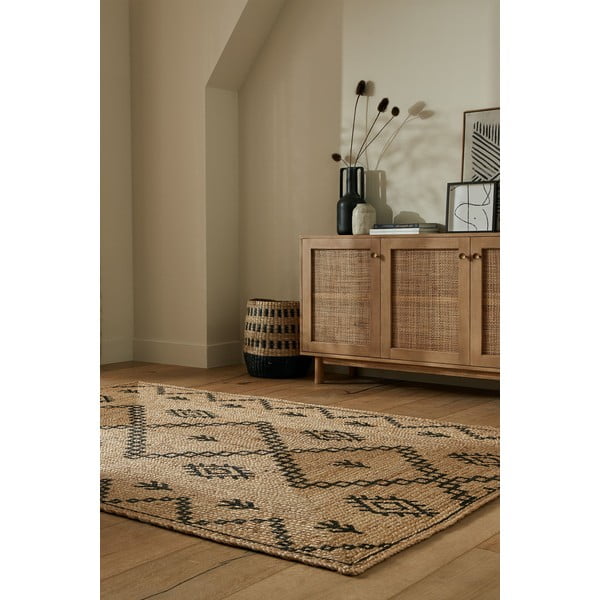 Tappeto di colore naturale in iuta reversibile 120x170 cm Rowen – Flair Rugs-image-2