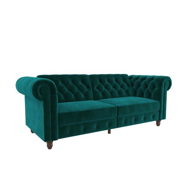Divano letto verde con superficie in velluto Felix - Støraa-image-2