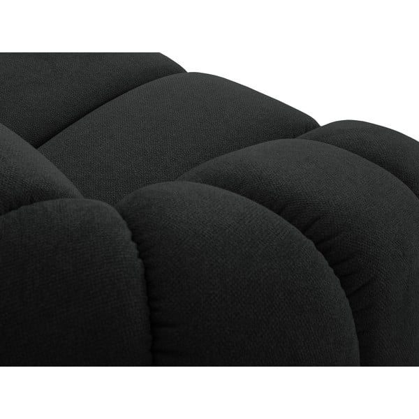 Divano angolare nero (con penisola a destra) Diana – Micadoni -image-1