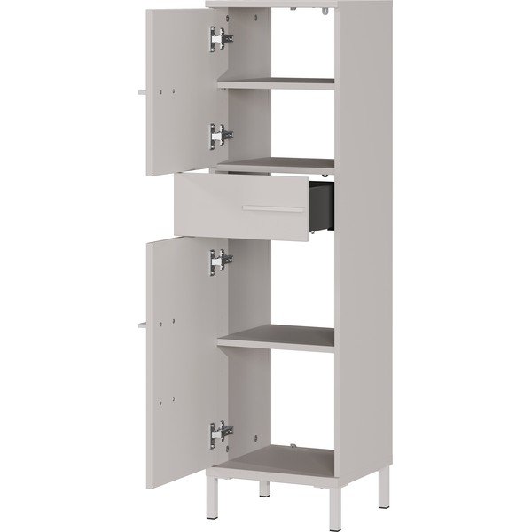 Mobile per bagno color crema opaco alto/stretto 34x123 cm Laurino – Germania-image-2