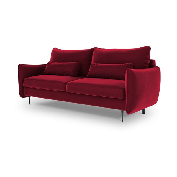 Divano letto rosso con contenitore Vermont - Cosmopolitan Design