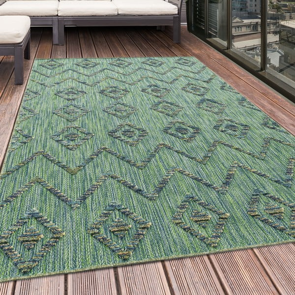 Passatoia verde per esterni 80x250 cm Bahama - Ayyildiz Carpets-image-1