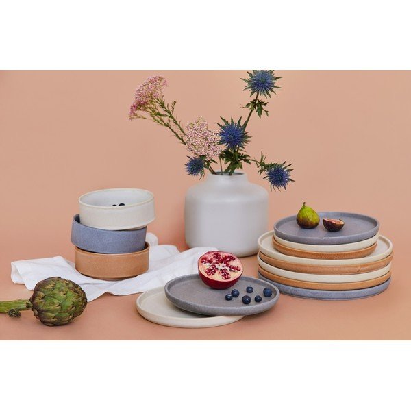 Set di piatti grigi in gres 18 pz Malia - Bonami Selection-image-4