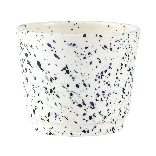 Bílý květináč se vzorem Villa Collection, ∅ 12,7 cm