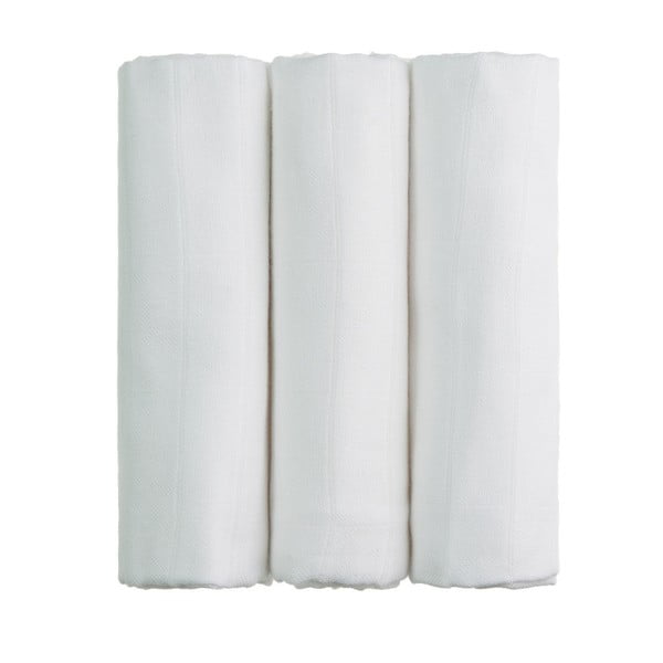 Set di 3 pannolini bianchi, 70 x 70 cm - T-TOMI