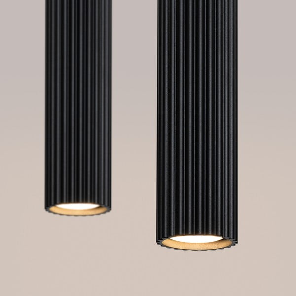 Lampadario nero in metallo Gleam – Sollux-image-3