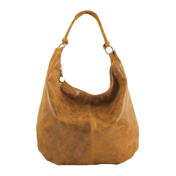 Borsa Francisca in pelle marrone cognac - Chicca Borse