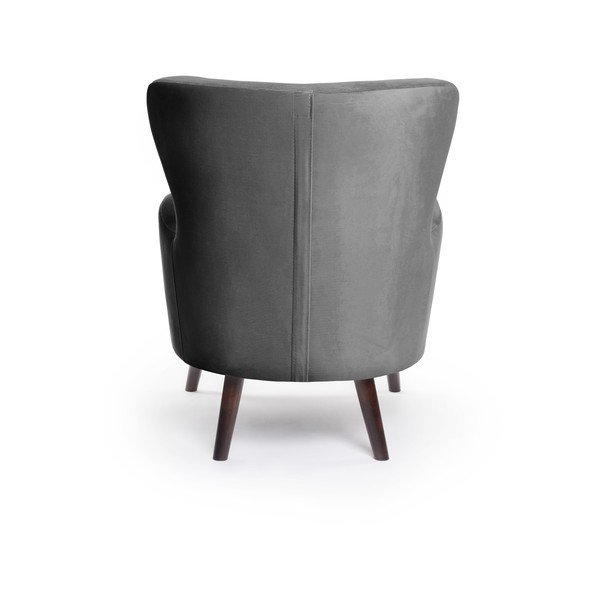 Poltrona in velluto grigio scuro Noemye - Bonami Essentials-image-4