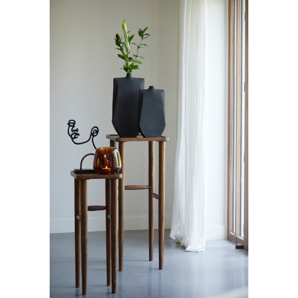 Tavolino in legno massiccio di acacia 42x42 cm Qiano - Light & Living-image-1