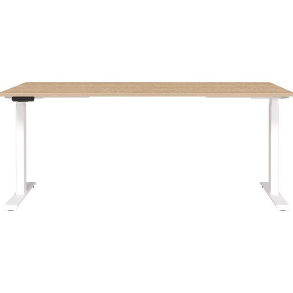 Scrivania regolabile con piano effetto rovere con altezza regolabile elettricamente 80x180 cm Jet – Germania-image-1