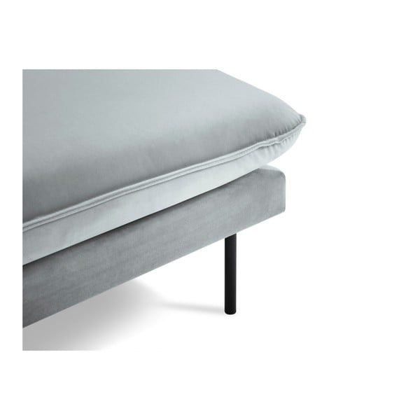 Poltrona lounge in velluto grigio chiaro, angolo sinistro Vienna - Cosmopolitan Design-image-4