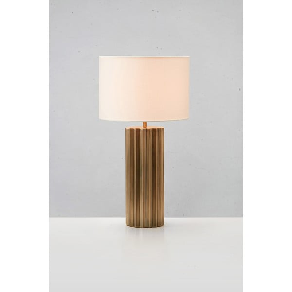 Lampada da tavolo in bronzo con paralume in tessuto (altezza 60 cm) Hashira - Markslöjd-image-2