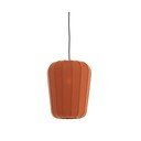 Lampadario color terracotta con paralume in tessuto ø 10 cm Bibury – Light & Living
