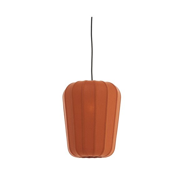 Lampadario color terracotta con paralume in tessuto ø 10 cm Bibury – Light & Living