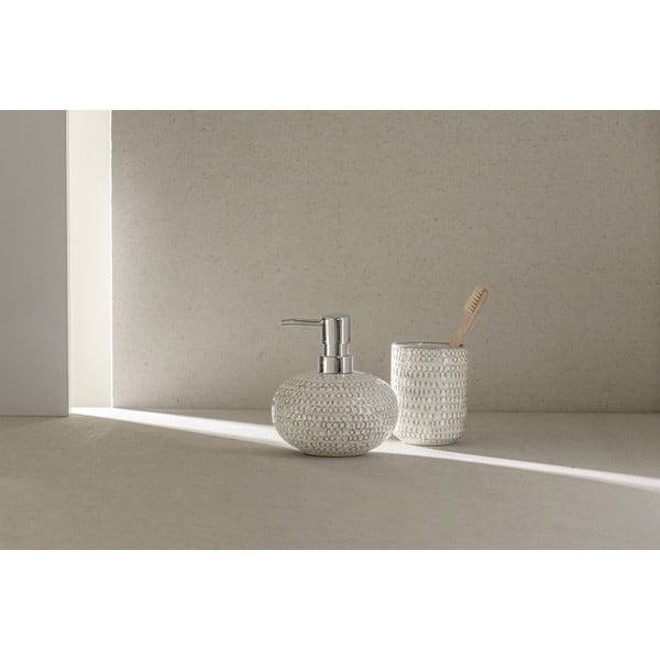 Tazza in ceramica color crema per spazzolini da denti Pergole - Wenko-image-3