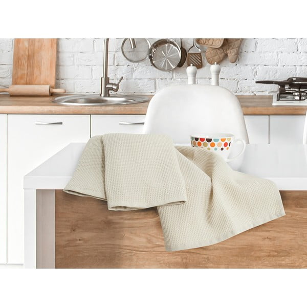 Asciugamani in cotone in set da 3 40x60 cm Wafle - B.E.S.-image-2