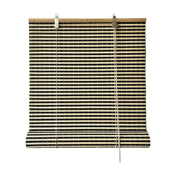 Tenda a pacchetto nera/di colore naturale in bambù 100x160 cm Vela – Gardinia