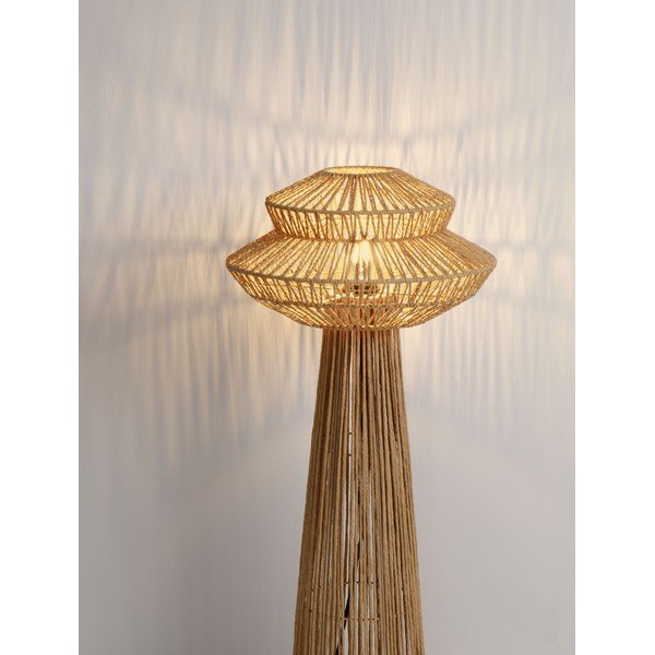 Lampada da terra di colore naturale con rivestimento in corda (altezza totale 90,5 cm) Nua – Nova Luce-image-1