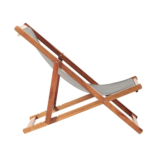 Sdraio da giardino grigia/di colore naturale in legno massiccio Dionysus – Bonami Essentials-image-3