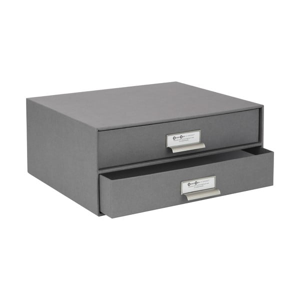 Cassetto portadocumenti grigio a 2 livelli , 33 x 22,5 cm Birger - Bigso Box of Sweden