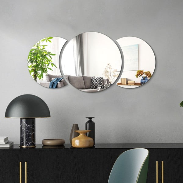 Adesivo murale 26x26 cm Half-moon Mirror - Ambiance