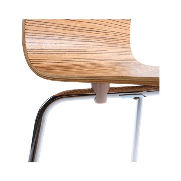 Sedia da pranzo con seduta in legno chiaro Classic Zebrano - Kokoon-image-4