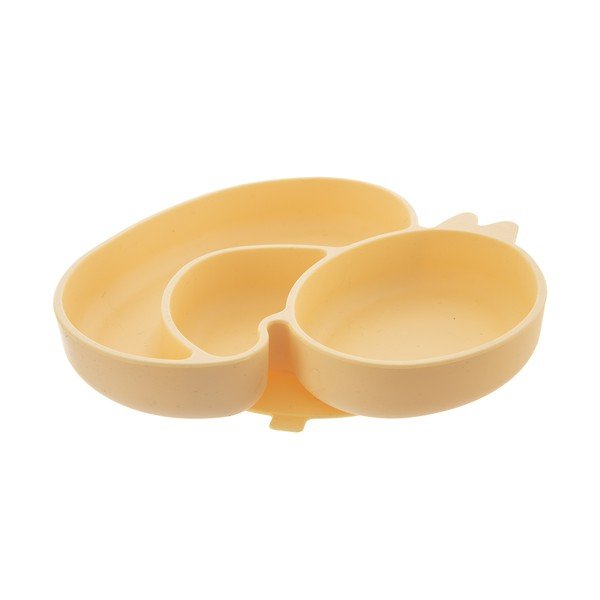 Piatto per bambini giallo in silicone 19x19,5 cm Chicken – Orion-image-3
