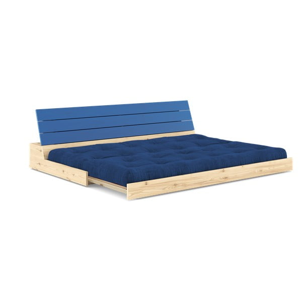 Divano letto in velluto a coste blu 196 cm Base - Karup Design-image-4