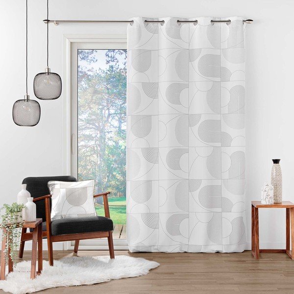 Tenda bianca 140x280 cm Esquisse - douceur d'intérieur-image-2