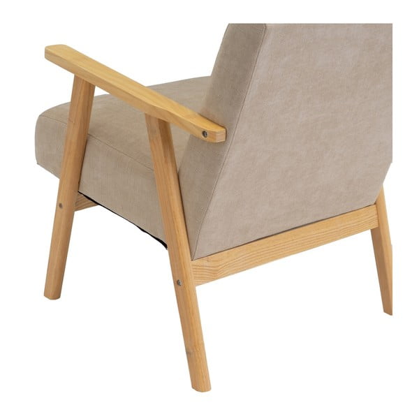 Poltrona beige con rivestimento in ciniglia Vintage – Casa Selección-image-4