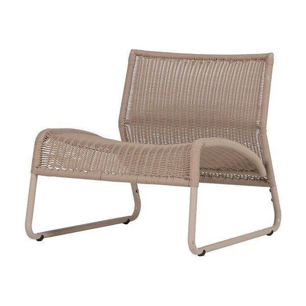 Poltrona da esterno beige in rattan artificiale West – WOOOD
