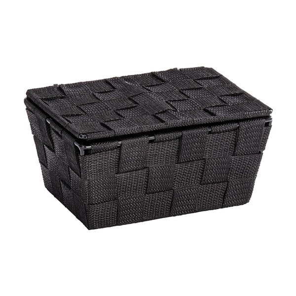 Cestino nero con coperchio Adria - Wenko-image-1