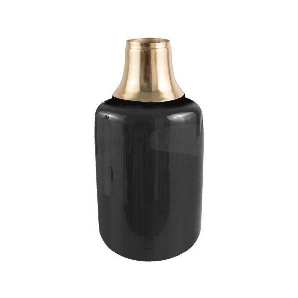Vaso nero con dettaglio dorato Shine, altezza 28 cm - PT LIVING
