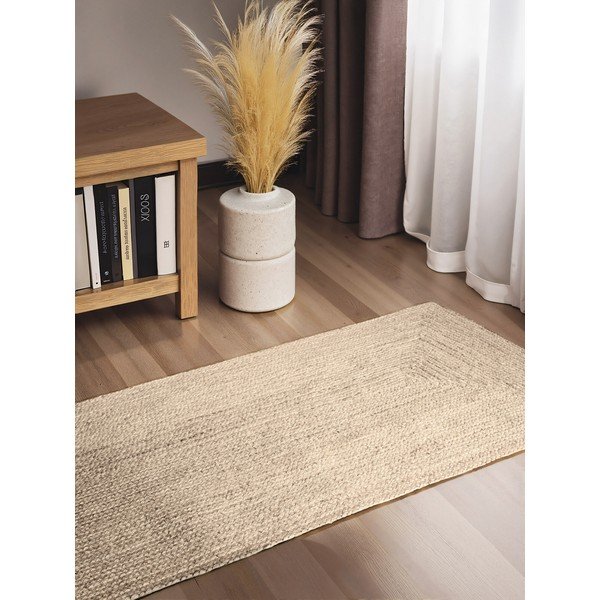 Passatoia color crema in iuta reversibile/tessuta a mano 80x200 cm Juno – Hanse Home-image-1